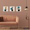 Figured'Art Mini Paint by Numbers Kit for Adults with Frame Abstract Plant Pot Set 2 of 3 Small format 8"x8" - Craft Art Painting DIY Canvas Already Stretched on a Wooden Frame